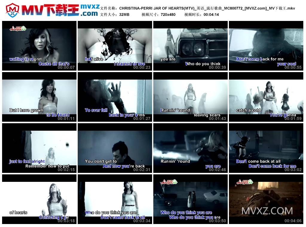 CHRISTINA-PERRI JAR OF HEARTS(MTV)_英语_流行歌曲_MC800772